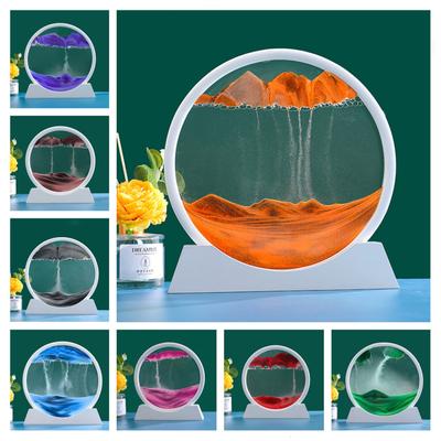 7-дюймовая круглая картина с зыбучим песком, 3d движущийся песок, художественная картина, настольные художественные игрушки для дома, гостиной
