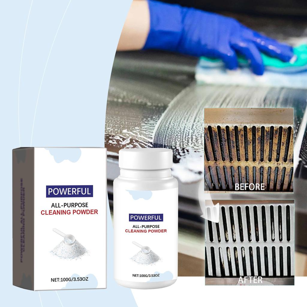 Многофункциональный кухонный порошок для чистки пятен на нержавеющей стали и керамике 100 г