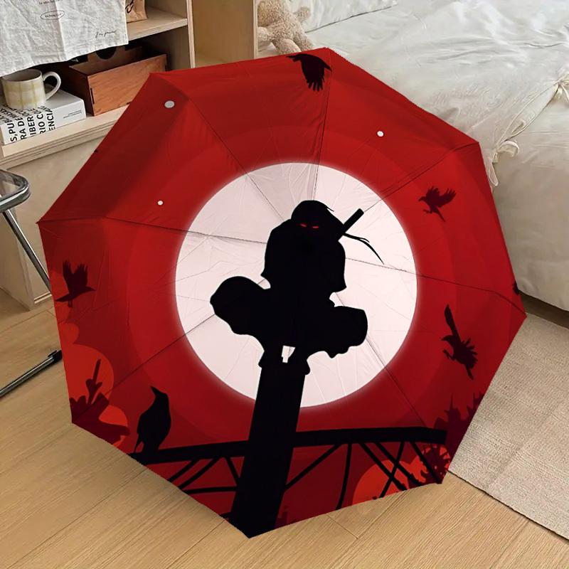 1pc NARUTO Automatic Folding Umbrella - Compact 8-Rib Design, Durable Plastic & Iron, Lightweight for Outdoor Daily Use, a0929196