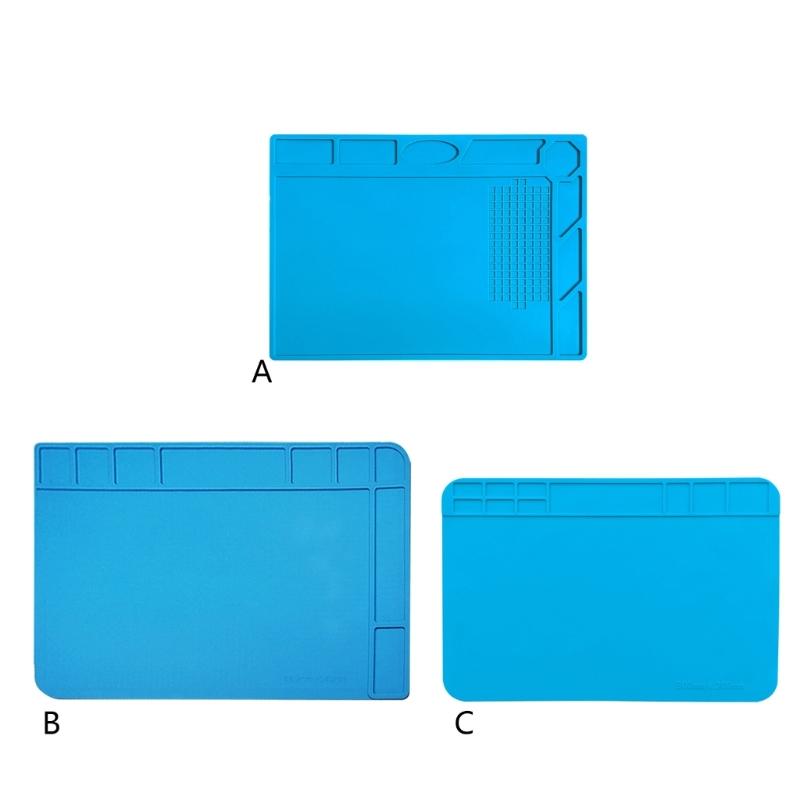 Термостойкий 500℃ силиконовый коврик для пайки, большой антистатический магнитный коврик для работы по ремонту электроники, паяльная станция