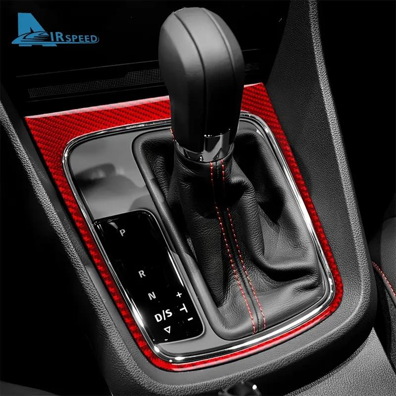 Настоящая мягкая карбоновая наклейка для Seat Leon MK3 2013 2014 2015 LHD RHD Автомобильная панель рамки рычага переключения передач Декоративная отделка Внутренние аксессуары