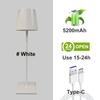Лампа для таволо с возможностью зарядки USB-накопителем с аккумулятором 5200 мАч Лампа для тавола с прерывателем, непроницаемая для камеры