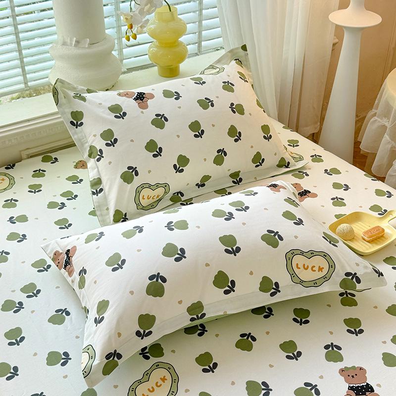 Хлопковые наволочки: Чистый хлопок, простой стиль для дома, общежитий, одноместных и двухместных комнат (Одиночный/Пара)