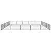 VidaXL Parc pour chien 24panneaux Noir 100x50cm Acier enduit de poudre 3115971