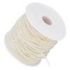 Faux Pearl Bead Garland String Round DIY Decoration Craft Clothing Accessories 3mm 50Meter RollBeige