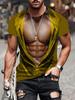 Funny 3D Printing Muscle Printed T-Shirt Gym Clothing Men Summer Streetwear T-Shirt Tops Harajuku Fashion Short Sleeve Tee