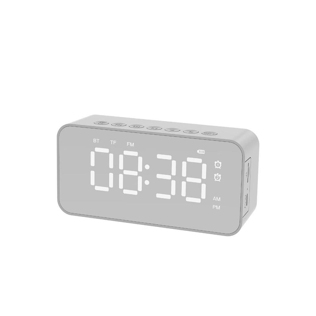 Креативная Bluetooth-колонка с дисплеем часов, зеркальным будильником и радиоприемником с ручкой