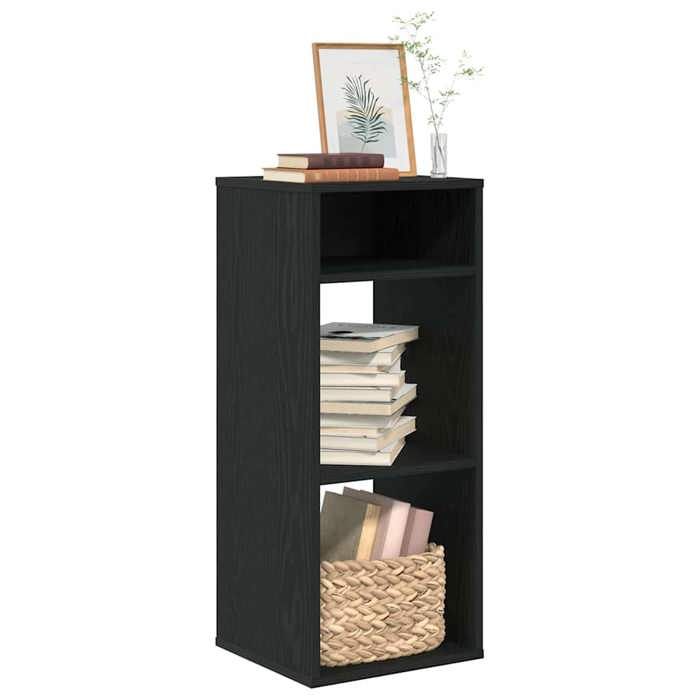 VidaXL Bibliothèque noir 34x31x80 cm bois d'ingénierie, armoire de rangement, étagère de rangement, unité de rayonnage, 860275