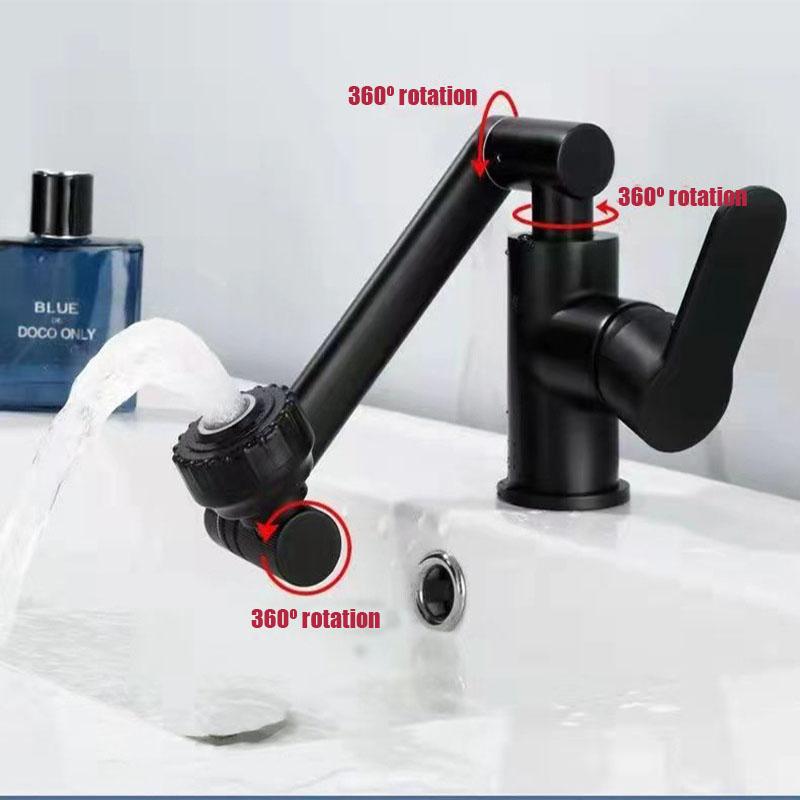 1080° поворотный смеситель для раковины универсальный вращающийся смеситель черный/серебристый сплав смесители для горячей и холодной воды аэраторы для душа для ванной комнаты