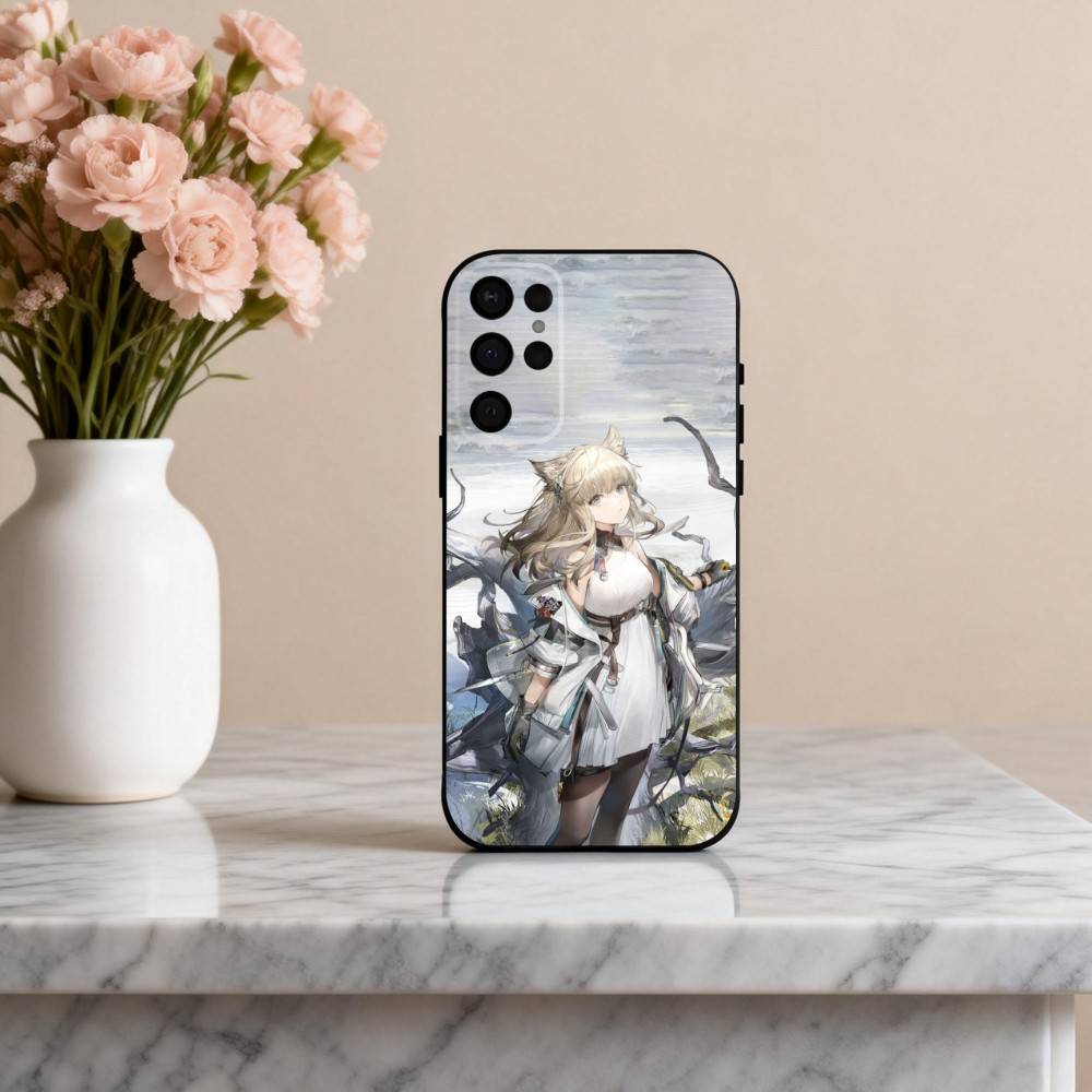 A-Arknight-T E-Enfield Игра Черный Чехол для Телефона Samsung S25,24,23,22,30,21,10,9,Ultra,Plus,Lite,FE,4,5 G Мягкий Черный Чехол