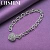 CHSHINE 925 Sterling Silver Hollow Heart Bracelet For Women Wedding Fashion High Quality Jewelry