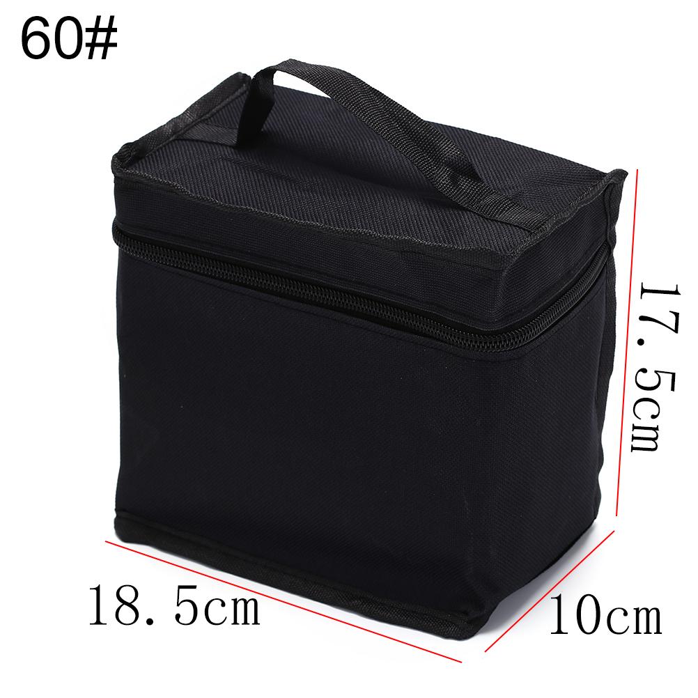 Новые большие складные маркеры для рисования на молнии черного цвета с застежкой-молнией, сумка для хранения карандашей на холсте, вмещающая 36/48/60/80 шт. маркеров, популярные