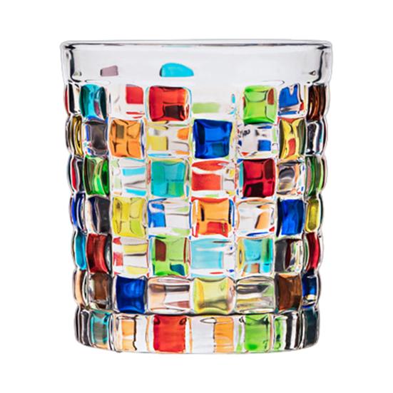 Красочные расписанные вручную стаканы для виски в готическом рок-стиле, бокалы для вина из ослепительного цветного натрий-кальциевого стекла