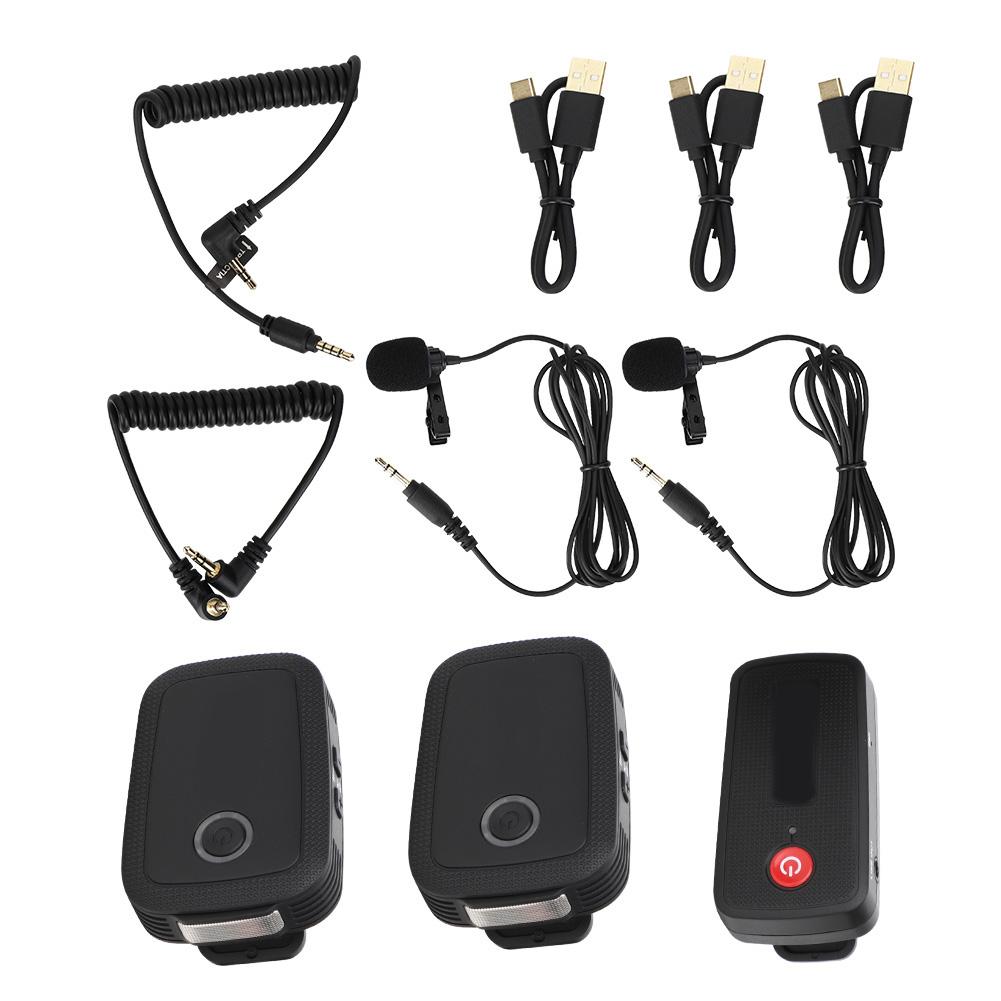 Lavalier Clip On Mini Phone Camera Wireless Microphone for VLOG Video Recording 2.4 G