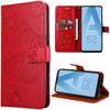 Case - BOOLING - for Samsung Galaxy A52 4G/5G - Red PU Leather - Butterfly Pattern - Magnetic Closure
