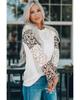 Leopard Print Bubble Sleeve Top