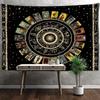 Mandala Tarot Tapestry Wheel Zodiac Astrology Chart and Major Arcana Tarot Sun and Moon Wall Hanging Home Decor