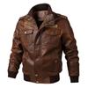 Men's Trendy Stand Collar Motorcycle Jacket - Washed PU Leather, 2019 Spring Edition