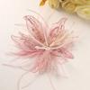 Feather Pearl 3D Organza Flower Patch Twisted Wire Lace Studded Patch Multi-layer Crystal Flower Applique Decorative