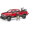 Véhicule Ram 2500 Power Wagon Avec Moto Scrambler Ducati Desert Sled Et Personnage - BRUDER