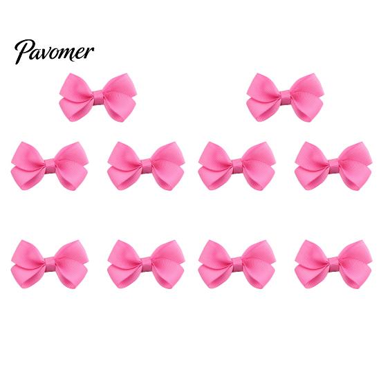 Soft Ribbon Hair Pins for Babies 10Pcs Baby Clips, Bows, Fully Covered Barrette Grosgrain Clip Toddler Bow Clips Girls Infants & Toddlers, No Tugging