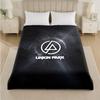 Linkin Park Print Flannel Blanket Cozy Lightweight Plush Throw Blanket For Bed Sofa Household Use