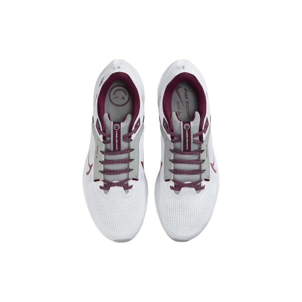 Nike Air Zoom Pegasus 40 Alabama A&M мужские кроссовки белые темно-кардинальские черные DZ5992-100