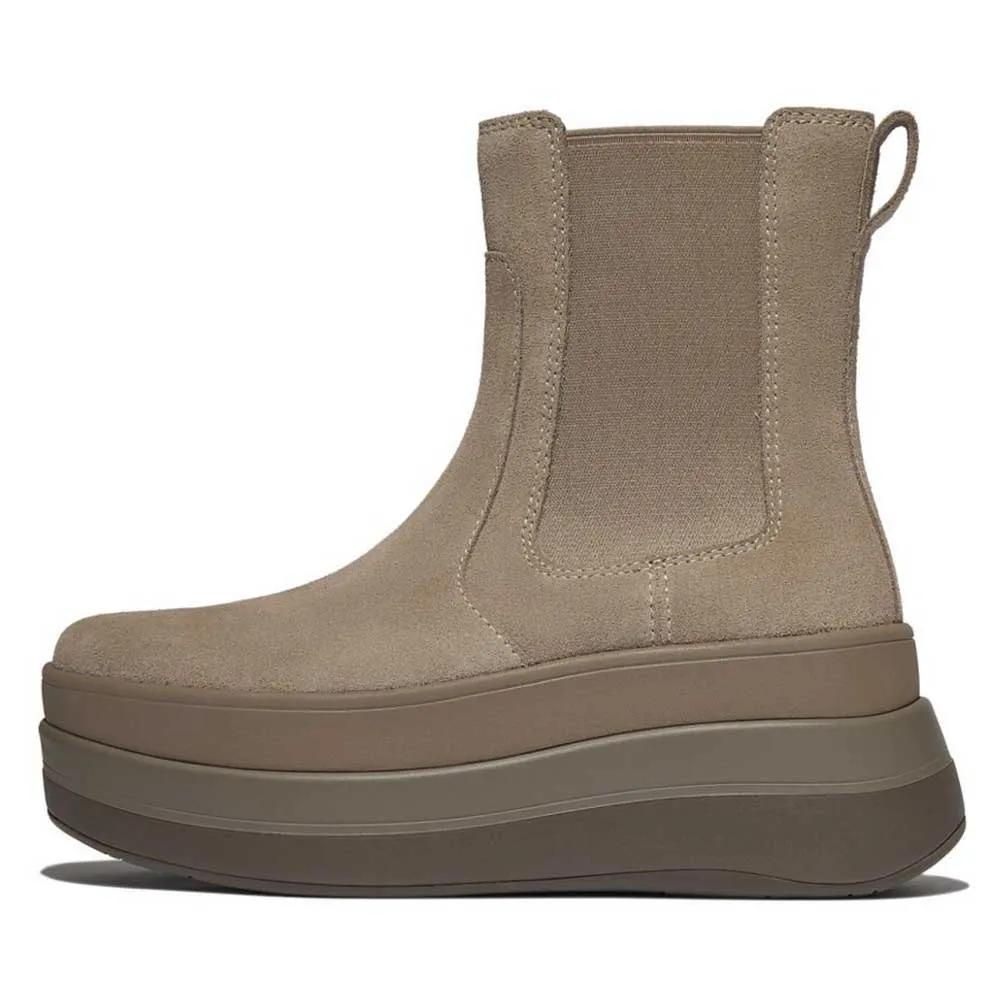 Fitflop F-Mode Stack Suede Chelsea Booties