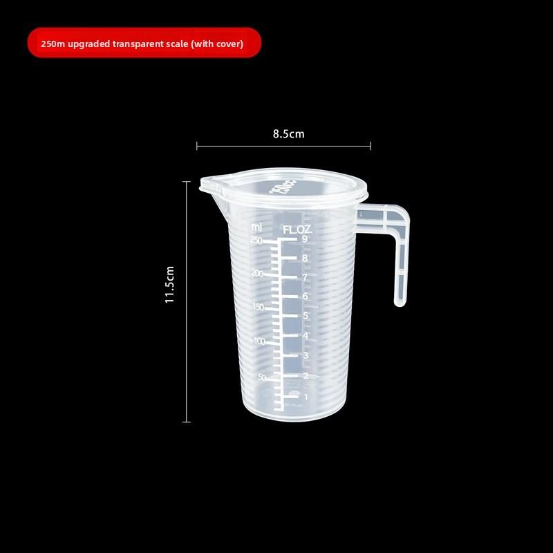 Утолщенный пластиковый мерный стакан с мерной шкалой, градуированный стакан, мерный стакан, мензурка, мерный цилиндр, градуированный пластиковый стакан