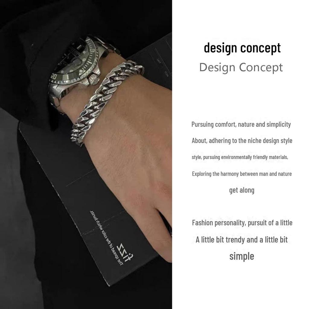 Высококачественное кубинское ожерелье из титановой стали с квадратной пряжкой – украшения в стиле хип-хоп унисекс