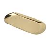 Oval Jewelry Tray Mirror Reflection Vacuum Plating Oval Decorative Tray Glossy Edge Oval Nail