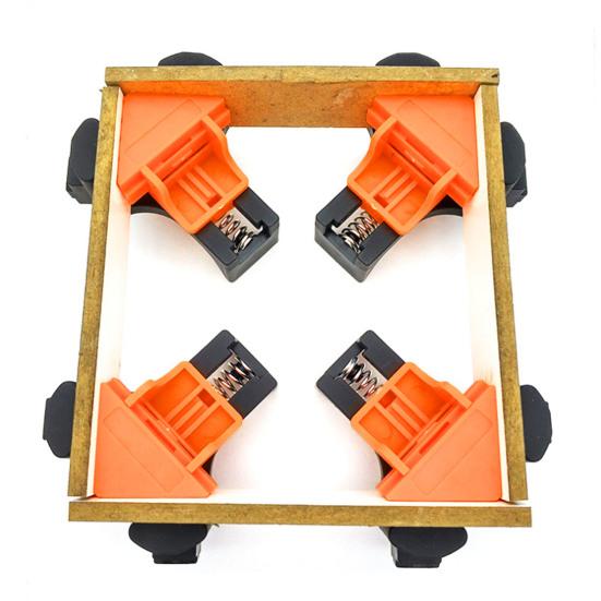 4 шт. угловые зажимы 90 градусов, угловой зажим для деревообработки, регулируемый пружинный зажим, фиксатор, инструмент для столярных работ, сварки, изготовления шкафов