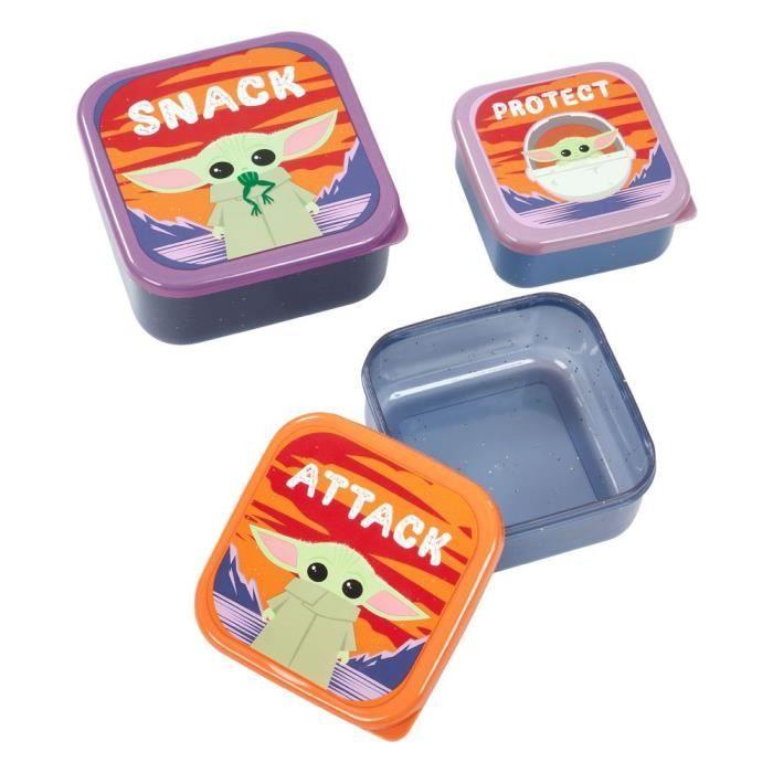 Boîtes de rangement - Star Wars - The Mandalorian - Set de 3 - Plastique - Noir