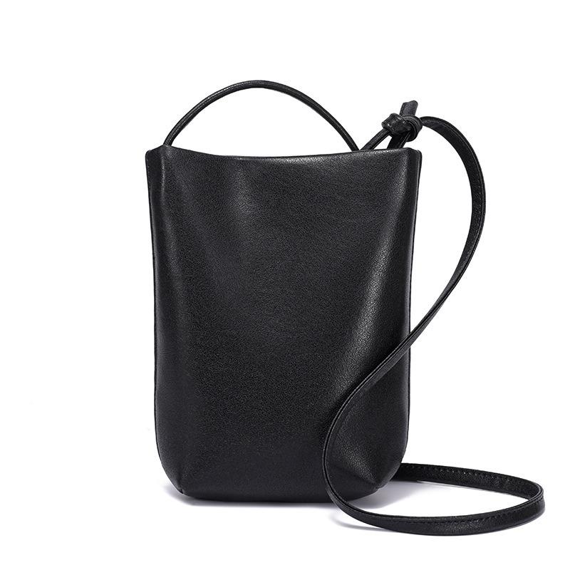 Винтажная сумка через плечо из натуральной кожи, сумка для мобильного телефона, высококлассная сумка-ведро