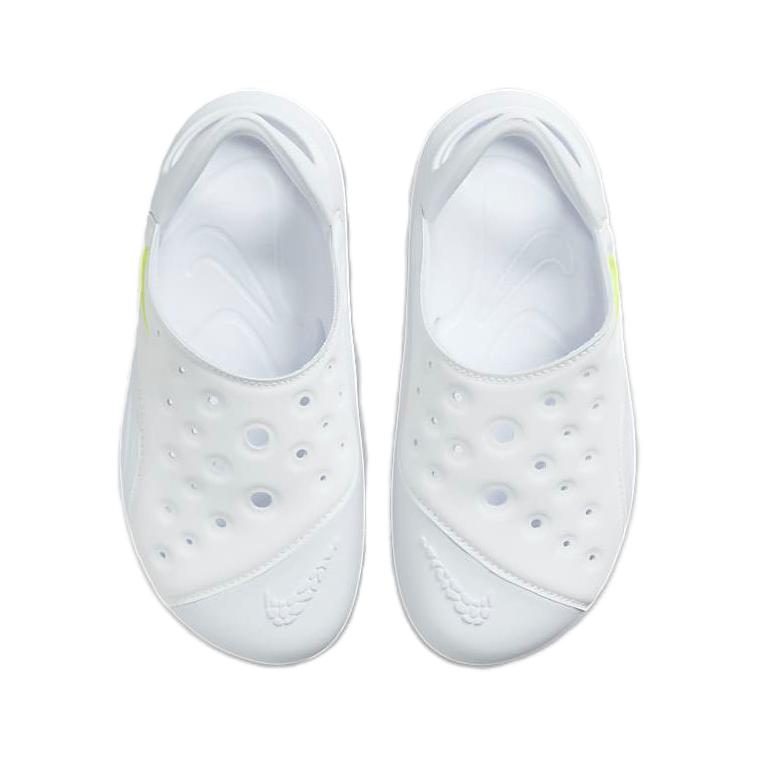 Nike Сандалии Aqua Swoosh PS Белые Вольт Детские Кроссовки Серые Чистый Платиновый FN0876-100