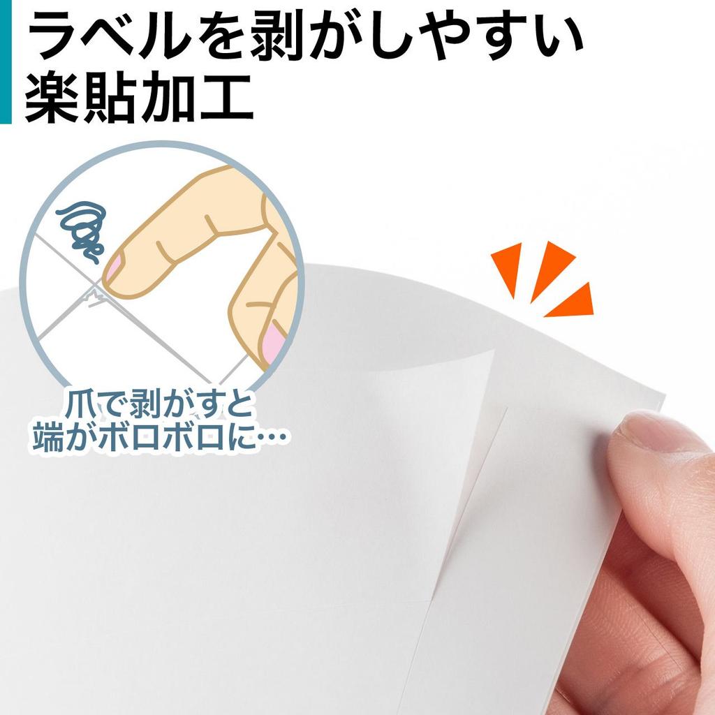 Самоклеящиеся этикетки Sanwa Direct, неразрезанные, 100 листов, легко наносятся, 300-RLD01