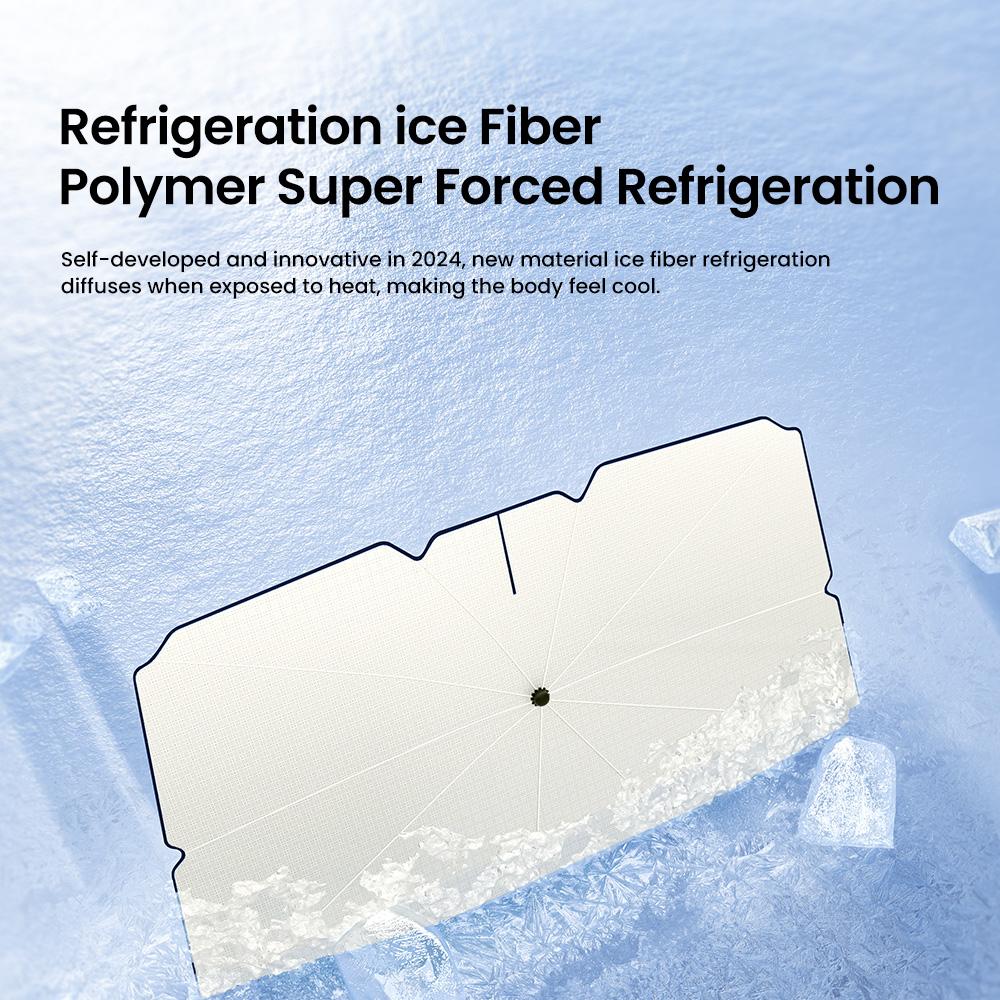 YZ For Tesla Model 3 Y Highland 2025 Car Sunshade Umbrella Foldable Front Sunscreen Heat Insulation Front Parasol Car Accessorie