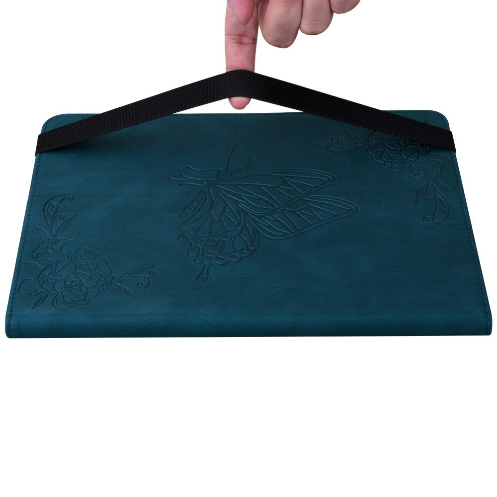 Lenovo Tab M9 Case, Wallet Pen Slot, Butterflies, Blue