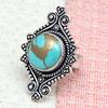 Blue Copper Turquoise Gemstone Handmade Silver Jewelry  "7.5"