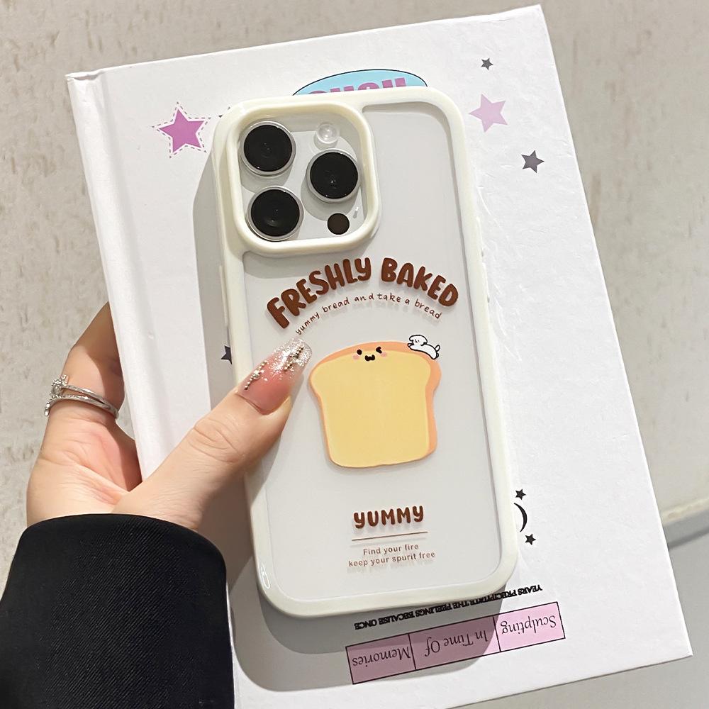 Transparent Protective Case for iPhone 14 - Apple 16/17 Promax Toast Stand Edition