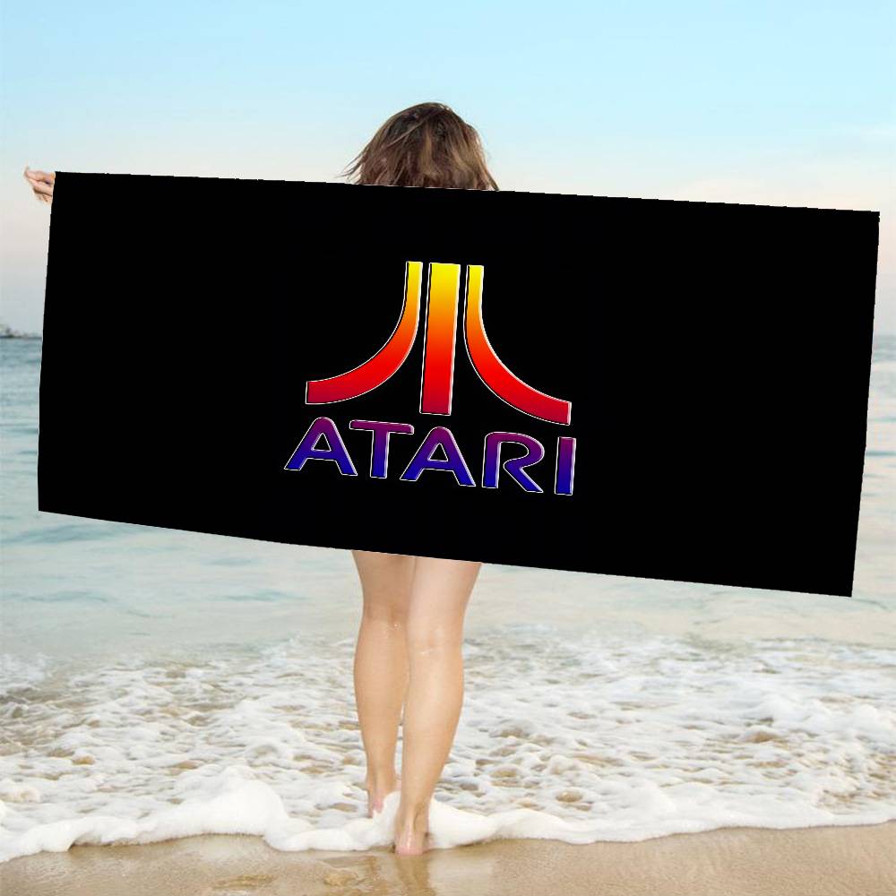 A-AtariS Игровой Логотип Микрофибра Пляжное Полотенце Впитывающее Быстросохнущее Мягкое Йога Плавание Курорт Альпинизм Полотенце