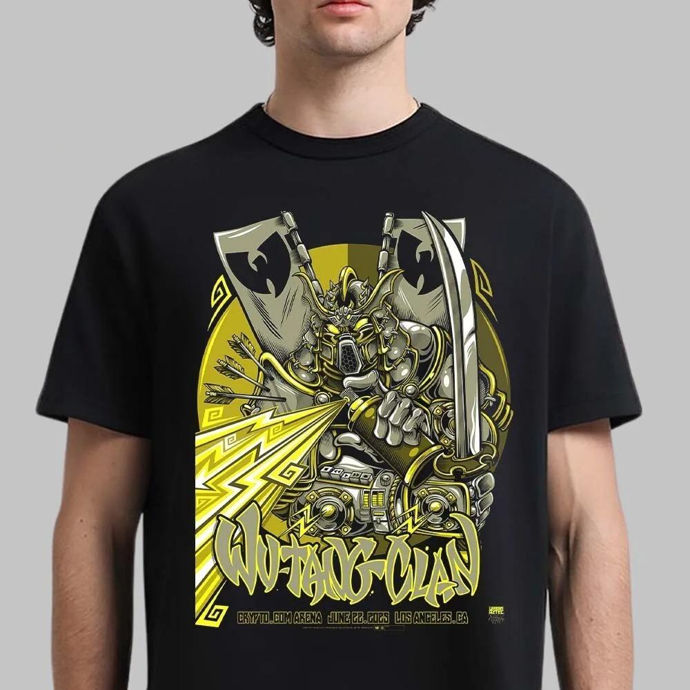 Wu Tang Clan Глобальный Тур Мерч Графический Принт Футболка Высококачественная Роскошная Мужская Женская Топ Мода Y2k Оверсайз Свободная Повседневная Хлопковая Футболка