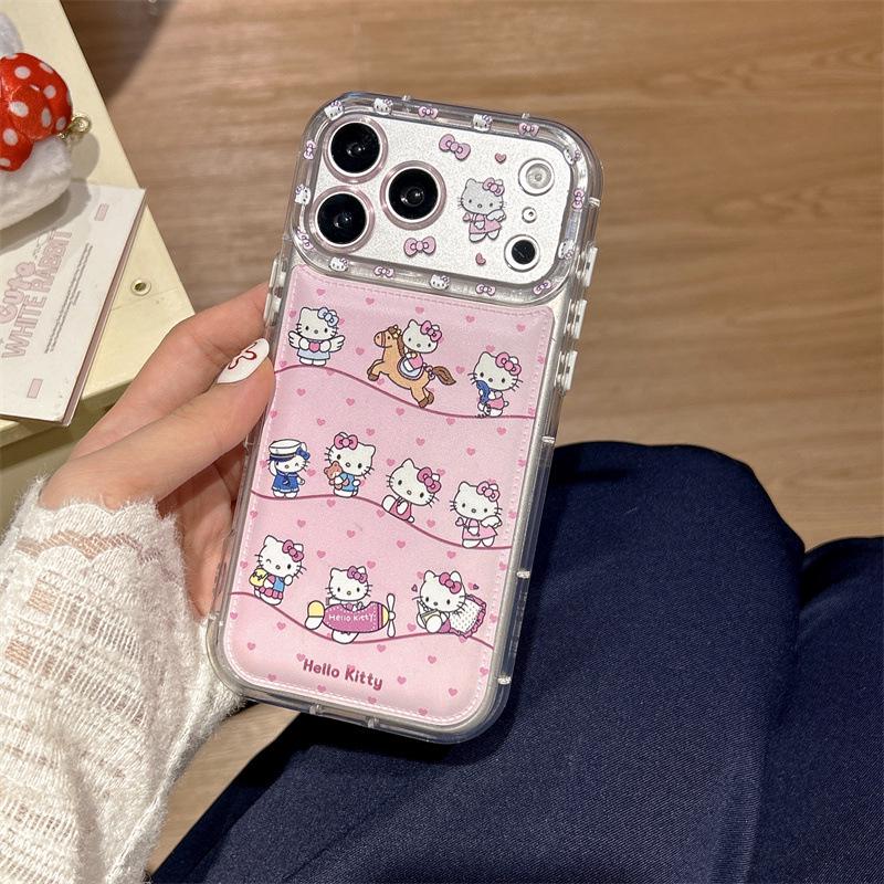Девчачий Розовый Кот-Сердечко Подставка для Чехлов iPhone 17/16ProMax/15/14