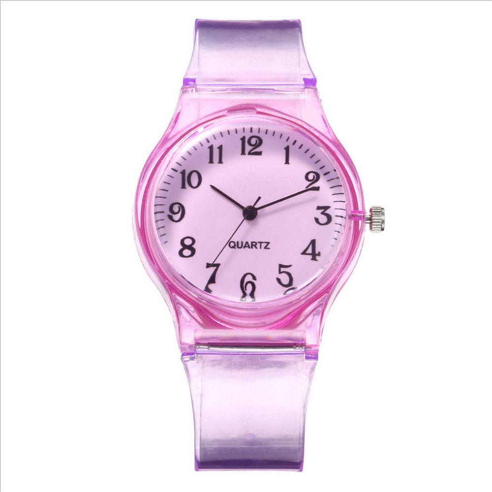 Women Transparent Silicone Wristwatch Student Clock Jelly Quartz Watch Candy Wrist Watch