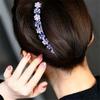Ponytail Holder Rhinestones Crystal Hair Clips Women Hair Comb Korean Barrettes Mother Headwear