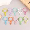 10 шт. 30 мм цветной металлический брелок с соединительными кольцами для самостоятельного изготовления ювелирных изделий брелок для ключей крючки для сумок пряжки аксессуары