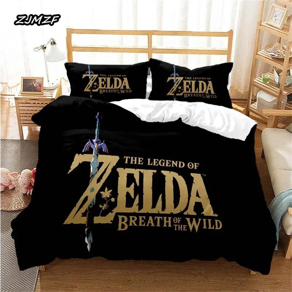 Комплект постельного белья Legend Zeldas с 3D-печатью, пододеяльник, чехлы для одеяла для спальни, односпальный, полуторный, королевский размер, покрывало, домашний текстиль 2/3 предмета