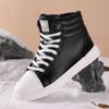 With Ties Cold-proof Women's White Platforms Boot Big Sneakers High Heels Shoes Sports New In Sports-et-leisure Twnis
