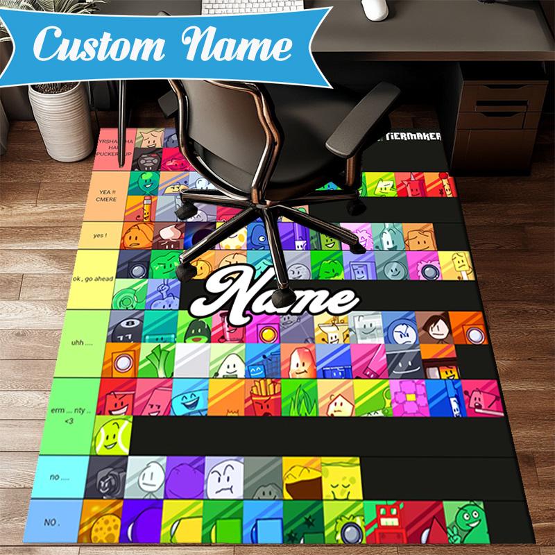 Custom Name Colorful Dream Island Rug for Living Room, Game Rooms, Office, Bedroom, Floor Mat Playful Design, fan gifts Christmas decor