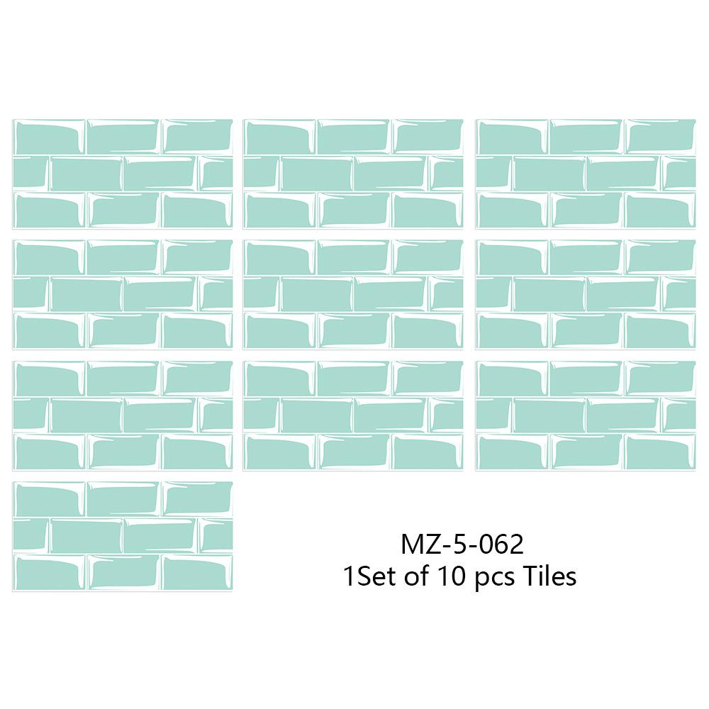 10Pcs15cmX30cm DIY Мраморные наклейки на стену Имитация кирпича Украшение спальни Водонепроницаемая самоклеящаяся плитка Обои Декор кухонного шкафа